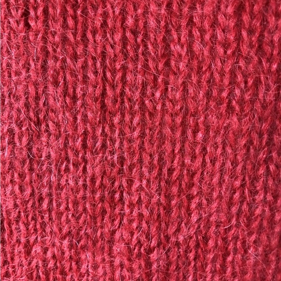 NWOT Vintage Pronto Moda RED MOHAIR Blend CABLE KNIT cozy warm winter SWEATER  L - Picture 6 of 9